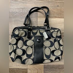 Authentic Coach Signature Stripe Satchel – Style F24364